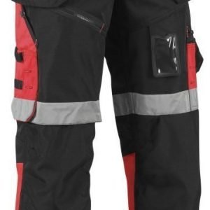 Blåkläder X1500 Highvis riipputaskuhousut Musta/Punainen