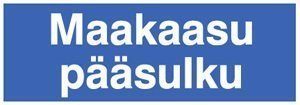 Maakaasu pääsulku 300x100 mm